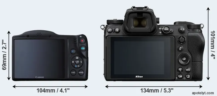 Comparison SX410 or Z7 rear