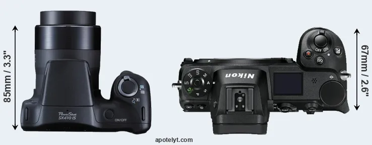 Compare SX410 versus Z7 top
