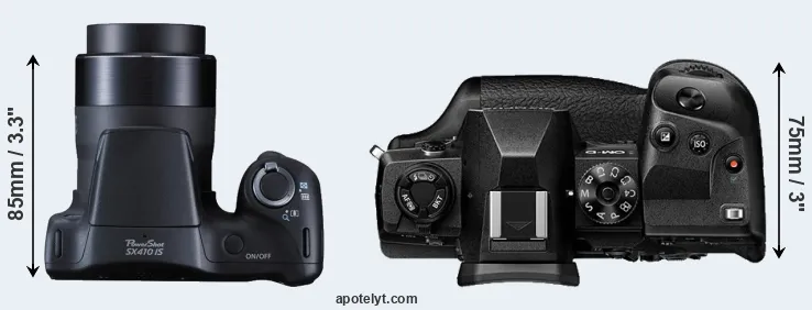 Compare SX410 versus E-M1X top