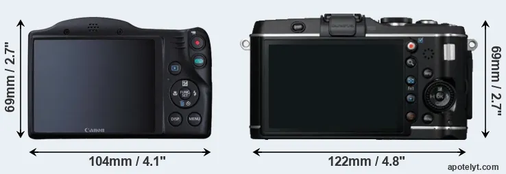 Comparison SX410 or E-P3 rear