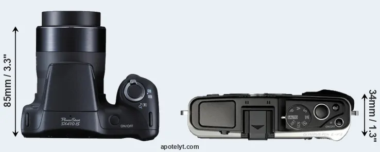 Compare SX410 versus E-P3 top