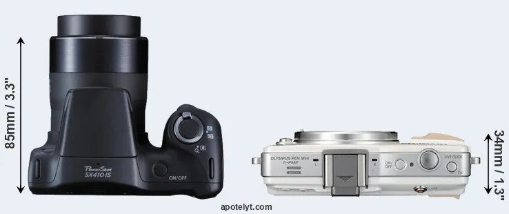 Compare SX410 versus E-PM2 top