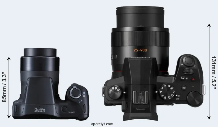 Compare SX410 versus FZ1000 II top
