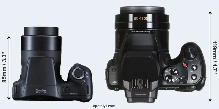 Compare SX410 versus FZ80 top