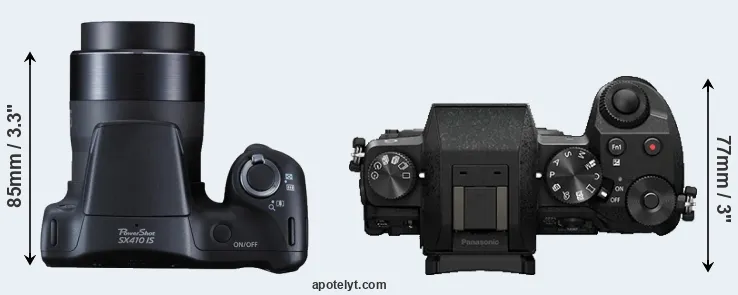 Compare SX410 versus G7 top