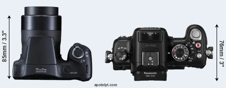 Compare SX410 versus GH2 top