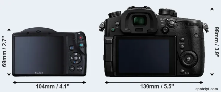 Comparison SX410 or GH5 rear
