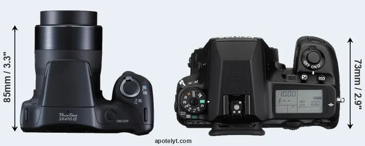 Compare SX410 versus K-5 top