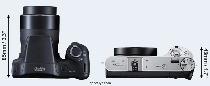Compare SX410 versus NX500 top