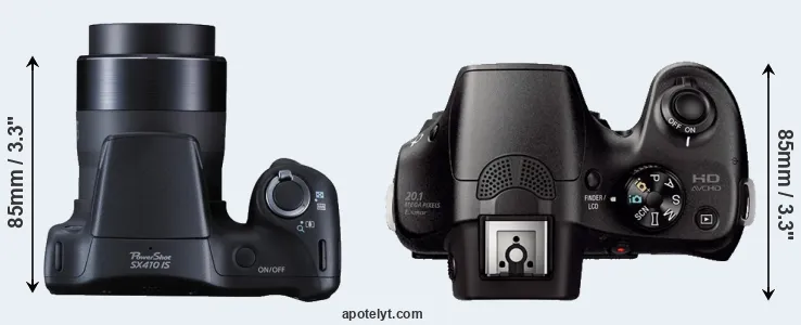 Compare SX410 versus A3000 top