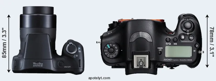 Compare SX410 versus A99 top
