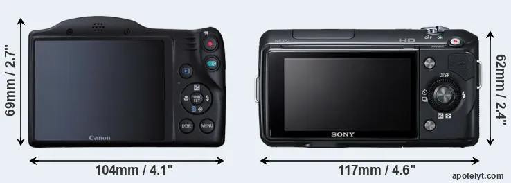 Comparison SX410 or NEX-3 rear