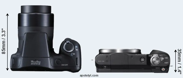 Compare SX410 versus NEX-3N top