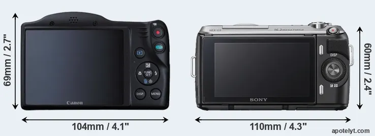 Comparison SX410 or NEX-C3 rear