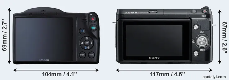Comparison SX410 or NEX-F3 rear