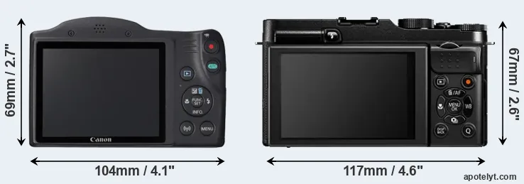 Comparison SX420 or X-A1 rear