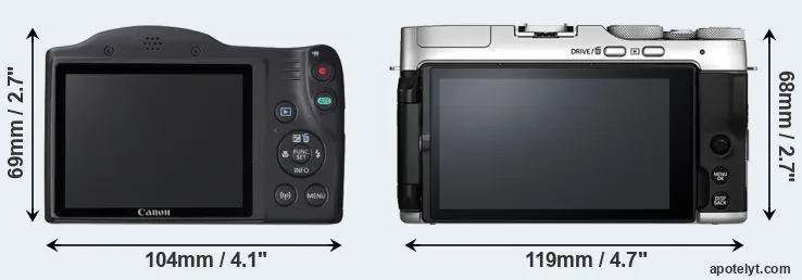 Comparison SX420 or X-A7 rear