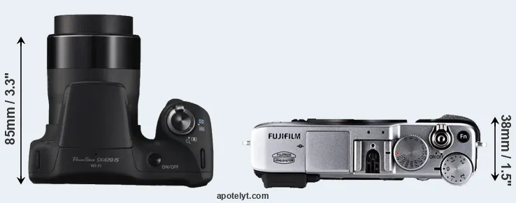 Compare SX420 versus X-E1 top