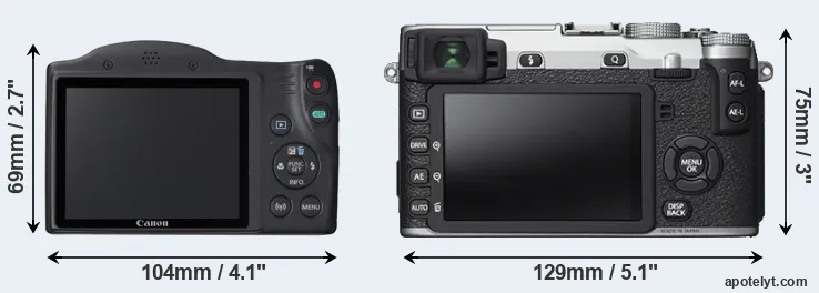 Comparison SX420 or X-E2S rear