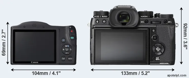 Comparison SX420 or X-T2 rear
