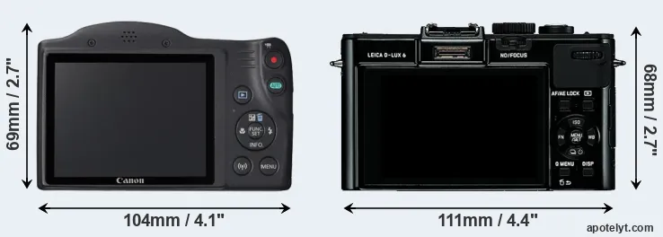 Comparison SX420 or D-LUX 6 rear