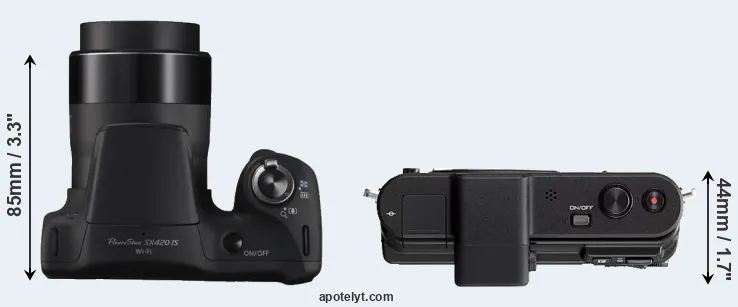 Compare SX420 versus V1 top
