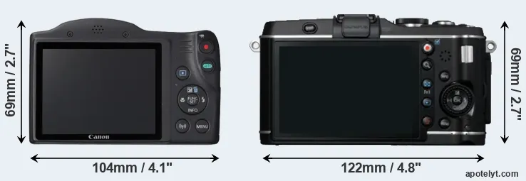 Comparison SX420 or E-P3 rear