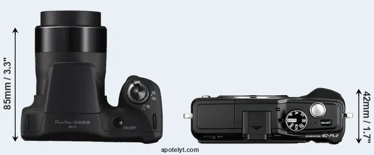Compare SX420 versus E-PL2 top