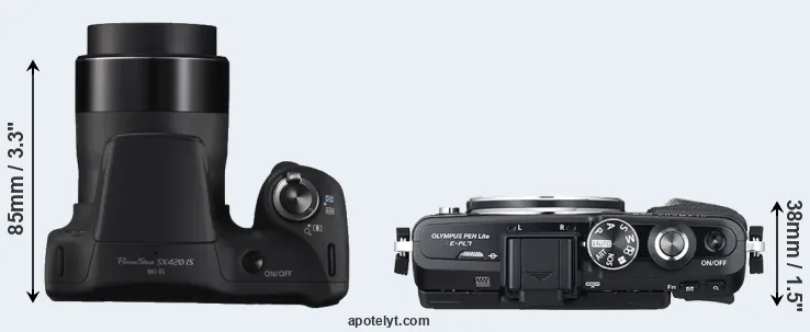 Compare SX420 versus E-PL7 top