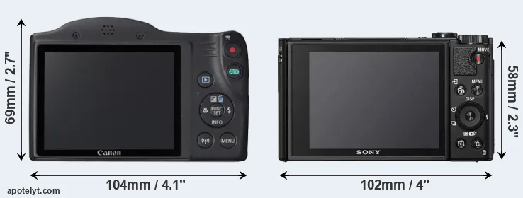 Comparison SX420 or HX95 rear