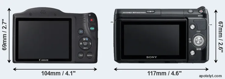Comparison SX420 or NEX-F3 rear