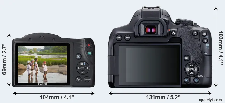 Comparison SX430 or T8i rear