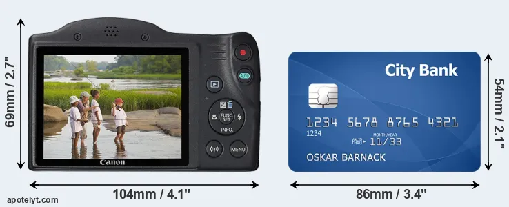 SX430 and credit card rear side