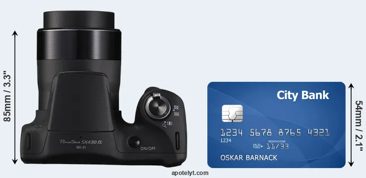 SX430 versus credit card top view