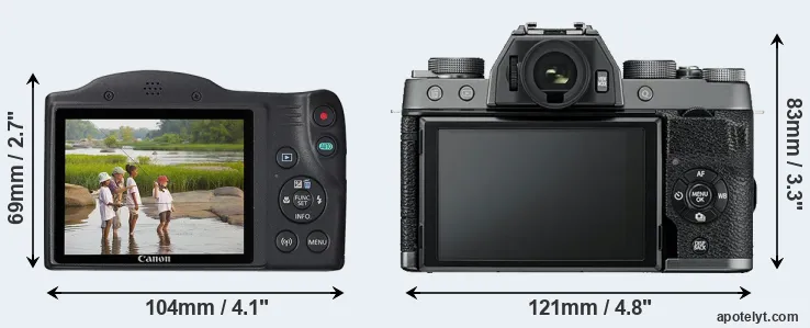 Comparison SX430 or X-T100 rear