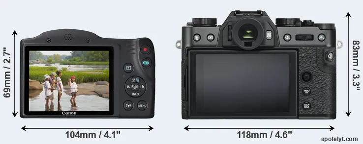 Comparison SX430 or X-T30 rear