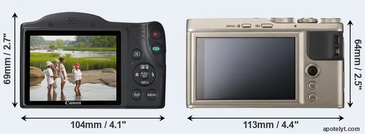 Comparison SX430 or XF10 rear