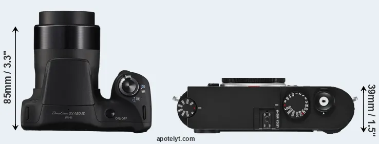 Compare SX430 versus M10-R top