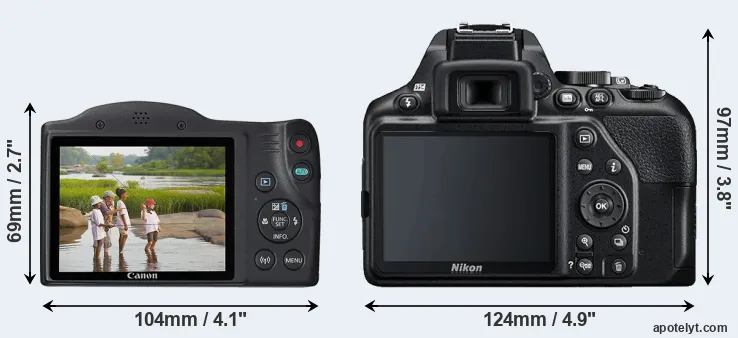 Comparison SX430 or D3500 rear