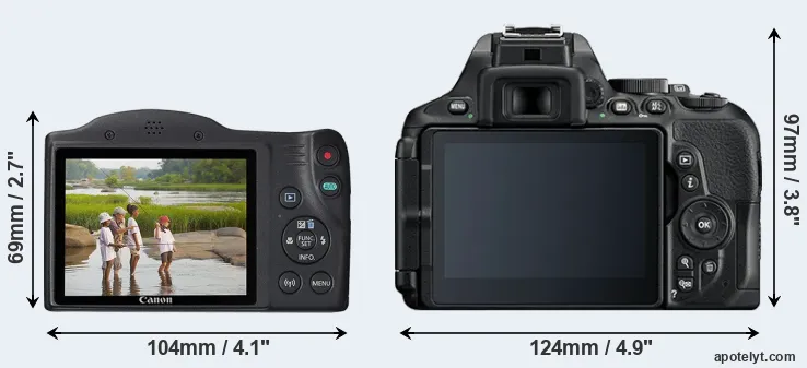 Comparison SX430 or D5600 rear