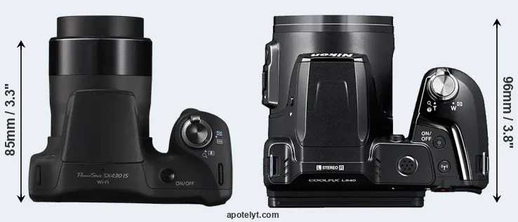 Compare SX430 versus L840 top