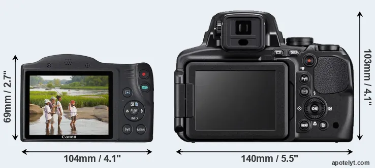 Comparison SX430 or P900 rear