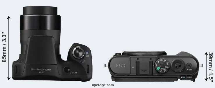 Compare SX430 versus E-PL10 top