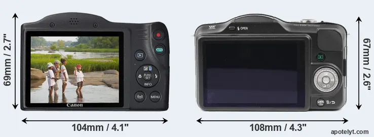 Comparison SX430 or GF3 rear