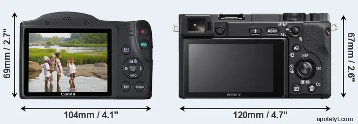 Comparison SX430 or A6400 rear