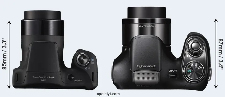 Compare SX430 versus H200 top