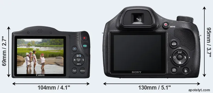 Comparison SX430 or H400 rear