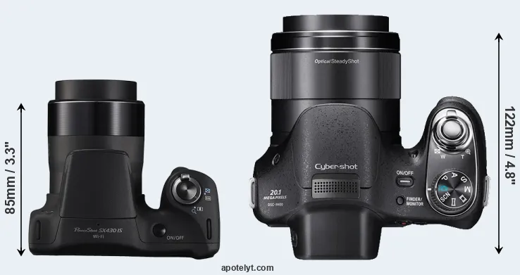 Compare SX430 versus H400 top