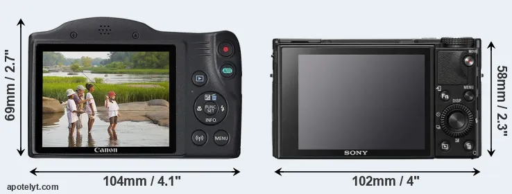 Comparison SX430 or RX100 VII rear