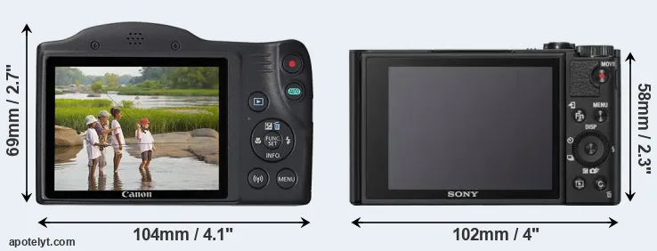 Comparison SX430 or WX800 rear
